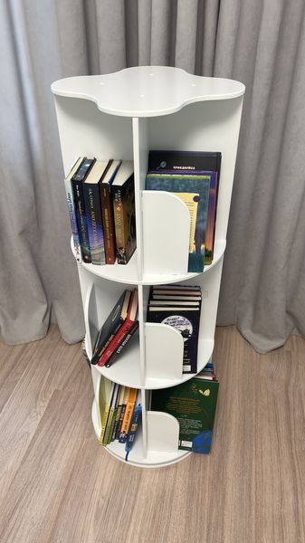 Полка для книг белая 9111 фото